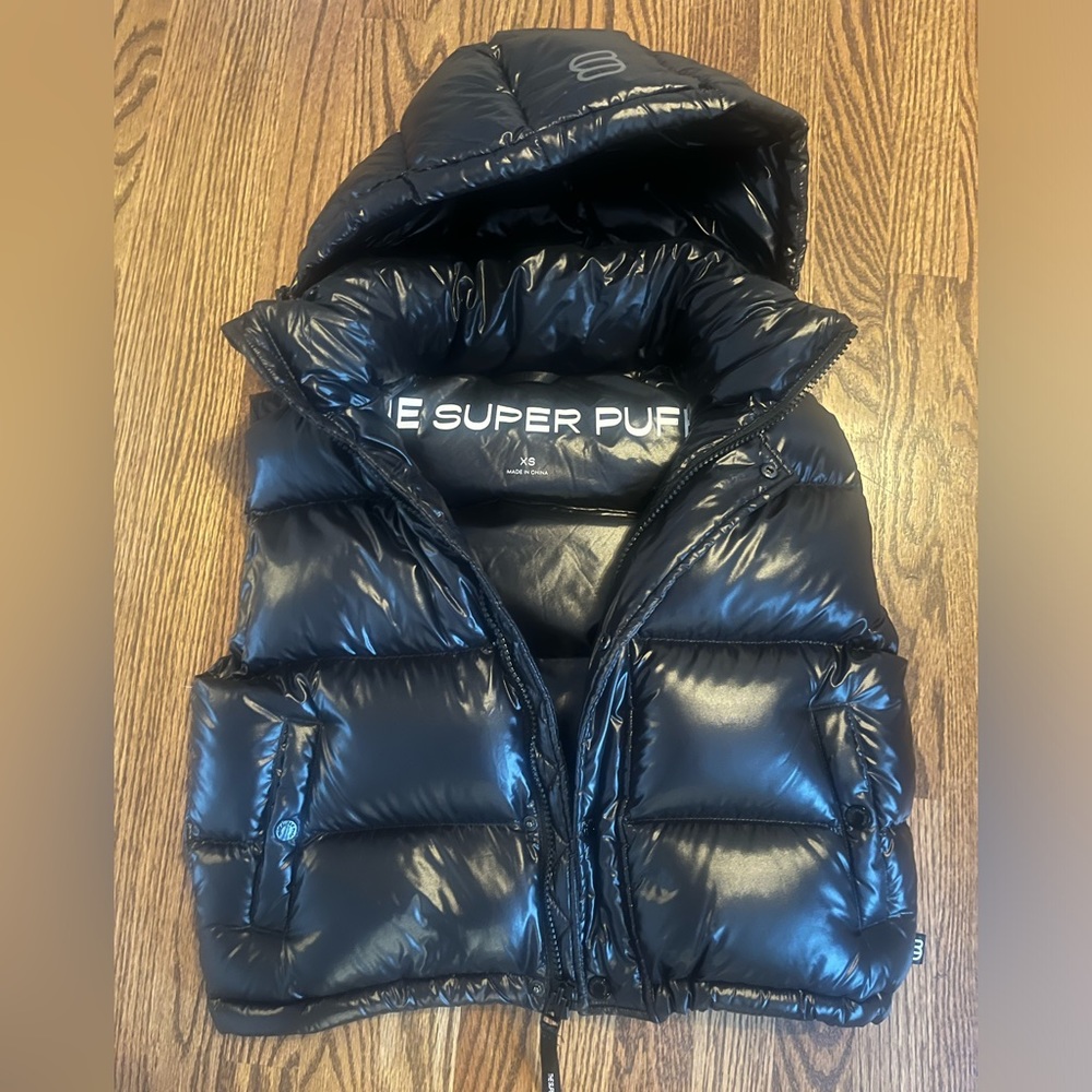 Black super puff vest (no longer sold)
